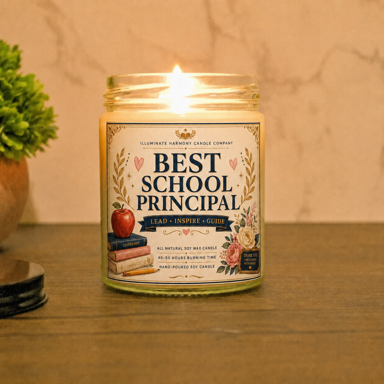 Best School Principal Candle | School Principal Gift | School Principal Gift