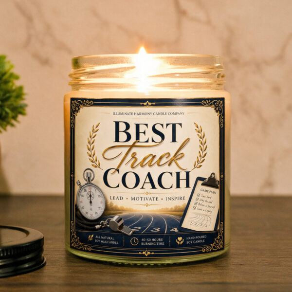 Best Track Coach Candle | Track Instructor Gift Ideas | Track Teacher Gift