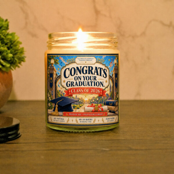 Congrats On Your Graduation Personalized Candle | Graduation Presents For