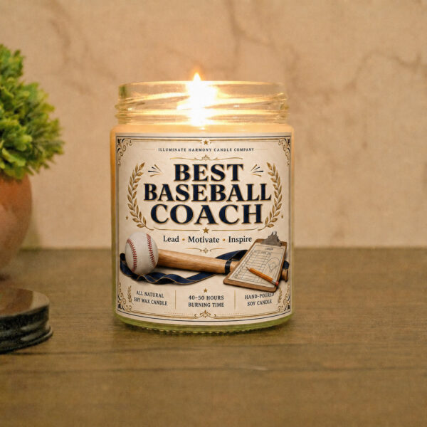 Best Baseball Coach Candle |Baseball Coach Gift Ideas |Best Baseball Coach Gift