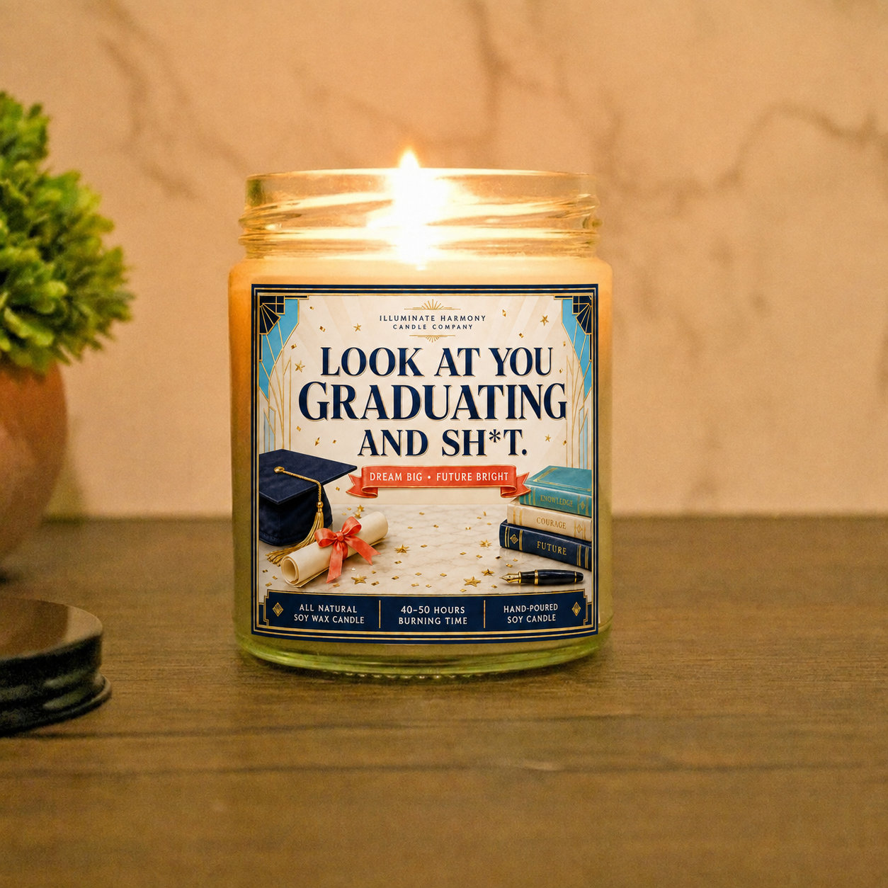 Look At You Graduating And Sh*t Candle | Grad Present | Graduate Gift For Him