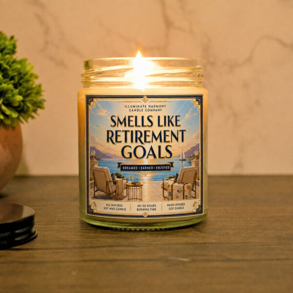Smells Like Retirement Goals Candle | Funny Retirement Gift Ideas For Him Or