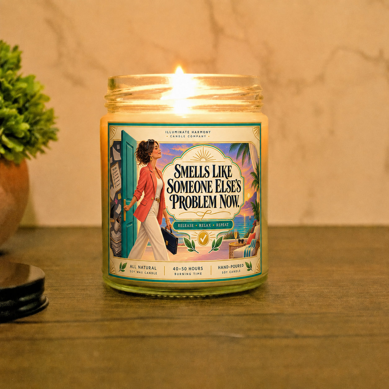 Smells Like Someone Else's Problem Now Candle | Funny Retirement Gift Ideas |