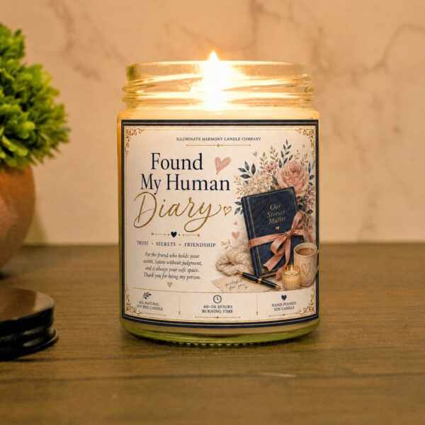Found My Human Diary Candle | Gift Idea For Married Couples | Marriage