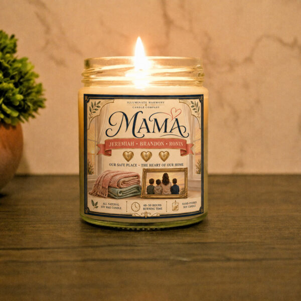 Personalized Mama Candle | Custom Gift For Mom | Scented Hand-Poured Love |