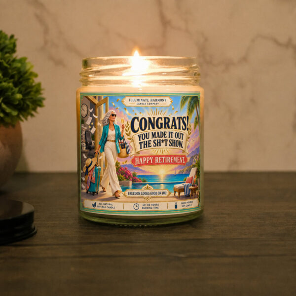 Retirement Candle | Funny Candles |Personalized Candle Gift | BFF Candle |Funny
