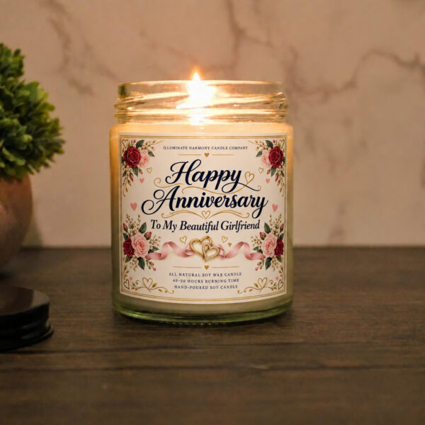 Anniversary Candle | Romance Candles | Anniversary Gift | Gift for Girlfriend |