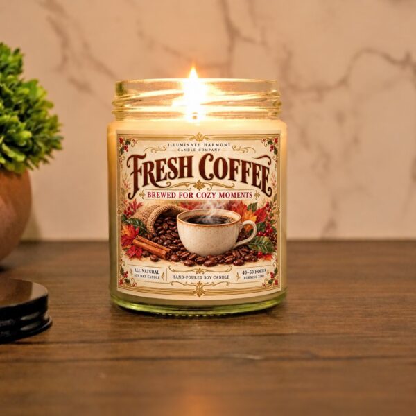 Fresh Coffee Soy Candle | Brewed For Cozy Moments | Coffee Scented Candle | Gift