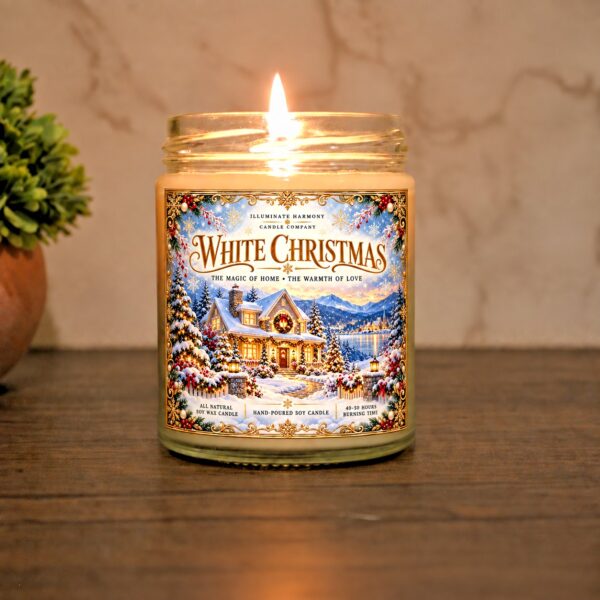 White Christmas Soy Candle | Winter Wonderland Candle | Neutral Christmas Decor