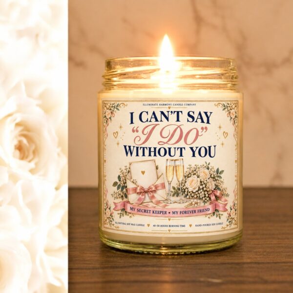 Bridesmaid Proposal Candle: "I Can't Say I Do Without You" Scented Gift